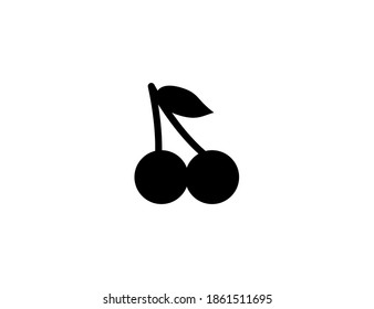 Icono vectorial de cerezas. Ilustración de cerezas aisladas