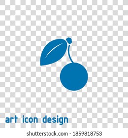 cherries vector icon on an abstract background
