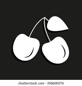 Cherries -  vector icon with shadow