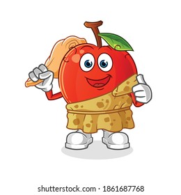 Caricatura antigua de cerezo. vector de mascota de dibujos animados