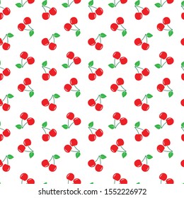 cherry background Seamless. summer background vector black 