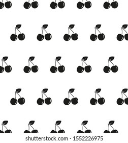 cherry background Seamless. summer background vector black 