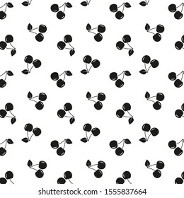 cherry background Seamless. summer background vector black 