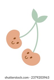 Ilustración vectorial de los personajes de cerezas Berries