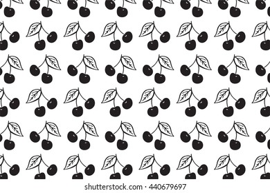 cherry berries graphic vector pattern