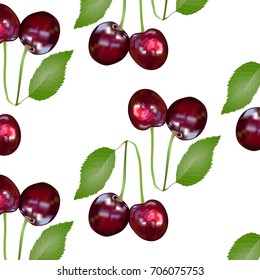 Cherry berries twig