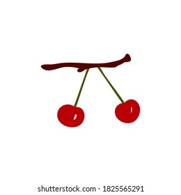 Cherry berries. Vector stock illustration eps10