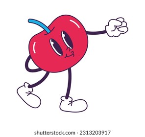 Cherry Berry Character Vector Illustration