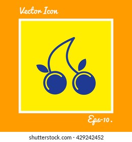 Cherry or Berry icon. Eps-10.