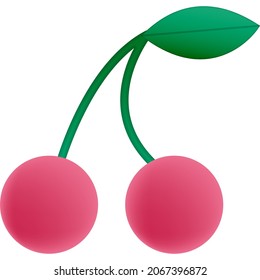 Cherry, berry icon. Simple color vector elements of vacation icons for ui and ux, website or mobile application on white background