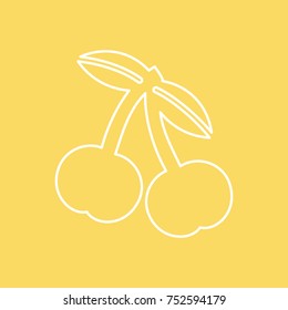 Cherry or berry vector line icon. eps-10