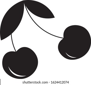 Cherry black logo for icons, logo, web and other use