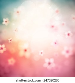 Cherry blossom, abstract background, eps 10