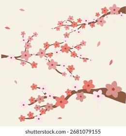 Fondo de flor de cerezo para uso digital, Fondo de pantalla o aplicación de embalaje.