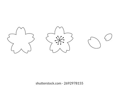 Fundo de flor de cereja com pétalas Sakura caindo