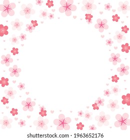 Cherry Blossom Background, Flower Background, Flower Banner, Floral Background, Pink Flower, Vector Illustration Background