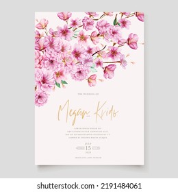 cherry blossom background and frame design