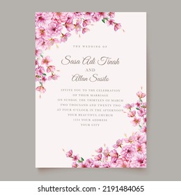 cherry blossom background and frame design