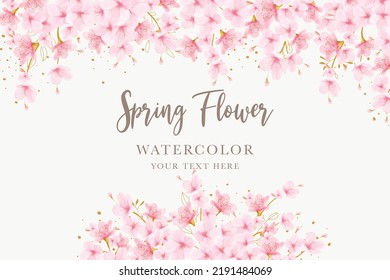 cherry blossom background and frame design