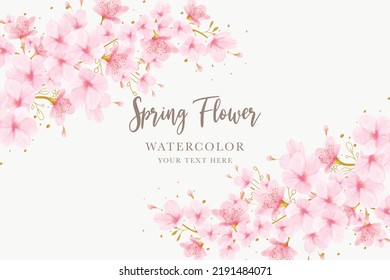 cherry blossom background and frame design