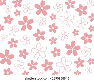 Cherry blossom background illustration material