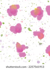 Un fondo de flores de cerezo para la primavera. Se utilizan el color del agua y el pincel. Las flores del pinky evocan sentimientos románticos y proporcionan inspiración para una temporada animada. Fomenta la interacción social, el acto al aire libre