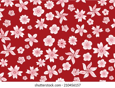 cherry blossom background vector/illustration