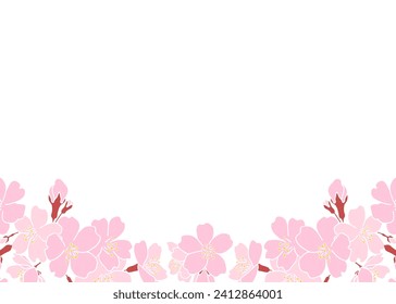 Colores de flores de cerezo telón de fondo web gráficos de cerezos en flor total