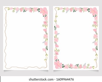 cherry blossom branch 5x7 invitation card background collection