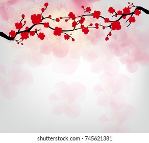 Cherry blossom for Chinese New Year and lunar new year 2018