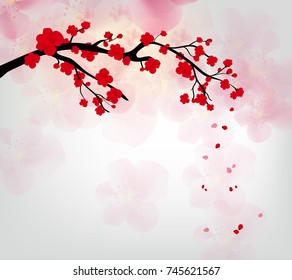 Cherry Blossom For Chinese New Year And Lunar New Year 2018