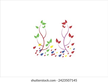 Cherry blossom design vector templete,