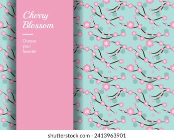 cherry blossom element vector pattern white day easter flower Asian japanese