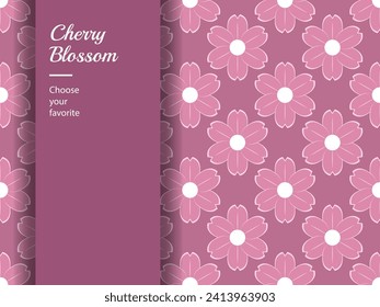 cherry blossom element vector pattern white day easter flower Asian japanese