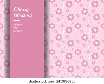 cherry blossom element vector pattern white day easter flower Asian japanese