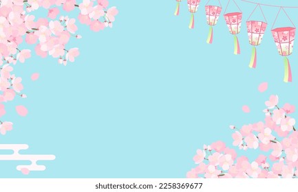 Cherry blossom festival design template.