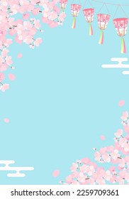 Cherry blossom festival design template.