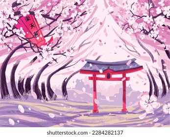 Cherry Blossom Festival illustration art