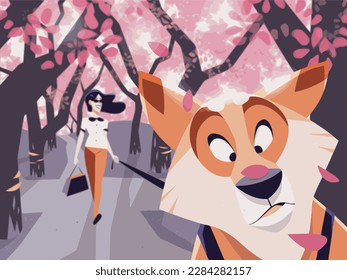 Cherry Blossom Festival illustration art