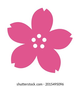Cherry blossom flat icon isolated vector illustration. High quality flat style vector icon