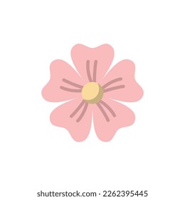 Ilustración de vectores de iconos planos con flores de cerezo - Concepto de icono de temporada de primavera.