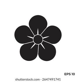cherry blossom flat icon vector