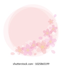 cherry blossom flower circle frame