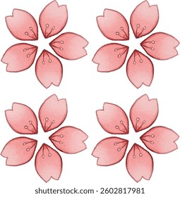 Cherry blossom flower seamless pattern