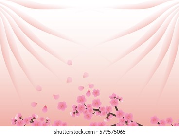Cherry blossom flowers background. Sakura  pink flowers  background.