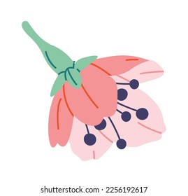 Kirschblüte Blumen flach Symbol Frühlingsbaum. Vektorgrafik