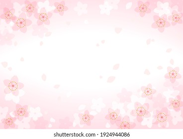 Cherry blossom frame, background material for spring image