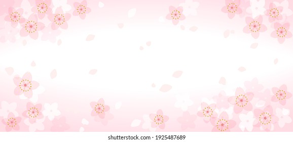 Cherry blossom frame, background material for spring image