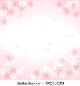 Cherry blossom frame, background material for spring image