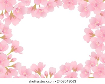 Cherry blossom frame in full bloom